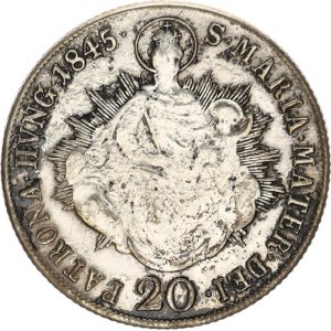 Ferdinand V. (1835-1848), 20 kr. 1845 B, zbytky patiny