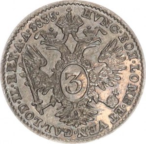 Ferdinand V. (1835-1848), 3 kr. 1835 A - FERDINANDVS 
