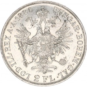 František Josef I.(1848-1918), Dvouzlatník 1886 b.zn.
