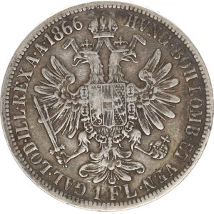František Josef I.(1848-1918), Zlatník 1866 A R, tmavá patina