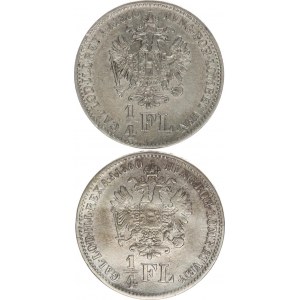 František Josef I.(1848-1918), 1/4 Zlatník 1860 B (2x) 2 ks