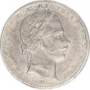 František Josef I.(1848-1918), 1/4 Zlatník 1860 B, ryska v Av.