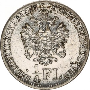 František Josef I.(1848-1918), 1/4 Zlatník 1860 V 
