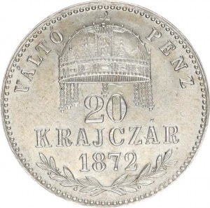 František Josef I.(1848-1918), 20 kr. 1872 KB 