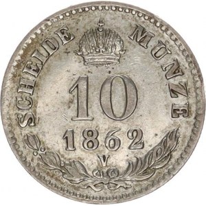 František Josef I.(1848-1918), 10 kr. 1862 V RR