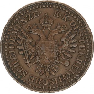 František Josef I.(1848-1918), 3 kr. 1851 - chybí značka (A?), vada stř., dr. hr.