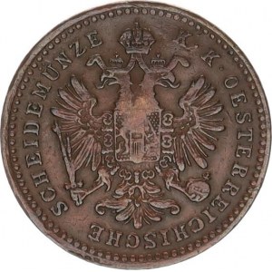 František Josef I.(1848-1918), 1 kr. 1858 V R, úhoz, jinak