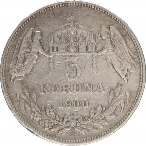 František Josef I.(1848-1918), 5 Koruna 1900 KB