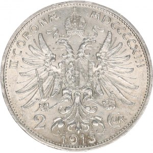 František Josef I.(1848-1918), 2 Koruna 1913 b.zn.