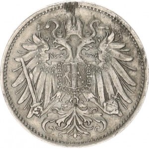 František Josef I.(1848-1918), 20 hal. 1892 b.zn. R, nep. skvr.