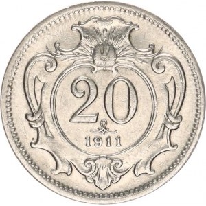 František Josef I.(1848-1918), 20 hal. 1911 b.zn.