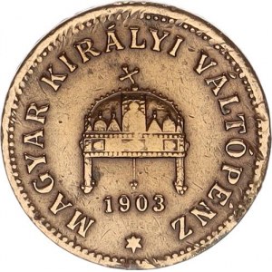 František Josef I.(1848-1918), 1 Fillér 1903 KB R
