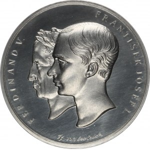 Medaile Františka Josefa I.(1848-1918), F.J.I. a Ferdinand V. - K 170. výročí předání vlády v Olomo