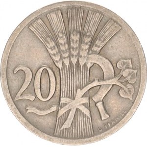 Údobí let 1918-1938, 20 hal. 1925 R, tém.