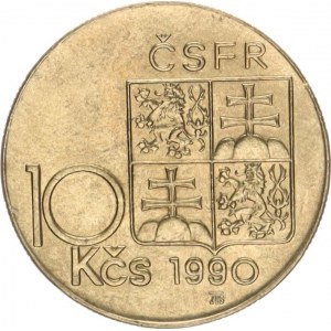 Údobí let 1953-1993, 10 Kčs 1990 - T.G.Masaryk, var.: RONAI R
