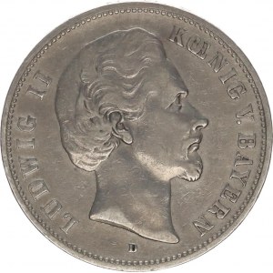 Bavorsko, Ludwig II. (1864-1886), 5 Mark 1876 D KM 502