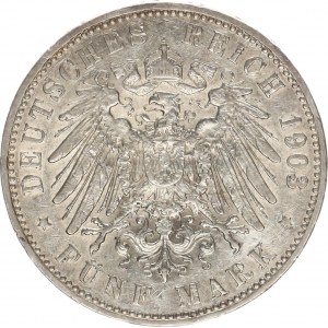 Prusko, Wilhelm II. (1888-1918), 5 Mark 1893 A KM 523