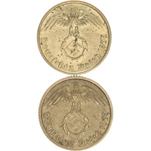 Germany - 3 Reichs, 1933-1945, 5 Rpf. 1939 F, G 2 pcs