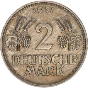 Germania - BRD (1949-), 2 DM 1951 F KM 111 R