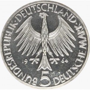 Německo - BRD (1949-), 5 DM 1964 J - Fichte R KM 118,1 11,19 g