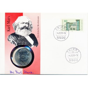 Německo - DDR (1949-1990), 20 M 1983 A - Karl Marx KM 95 adjustace jako mincovní