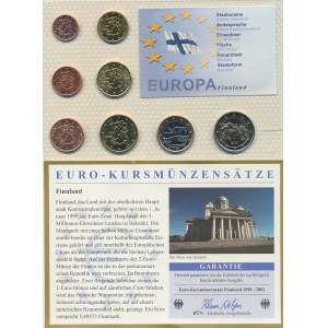 Finsko, Sběratelská sada EURO mincí 1999-2002 (1, 2, 5, 10, 20, 50 Cents,