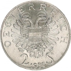 Rakousko, 2 Schilling 1936 - princ Savojský KM 2858