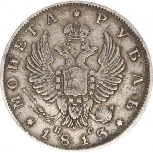 Rusko, Alexander I.(1801-1825), Rubl 1813 SPB/PS Cr.130; Bitkin 105 20,292 g, hr.