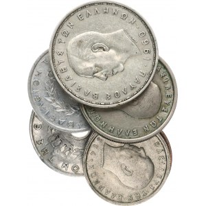 Řecko, Paul I. (1947-1964), 10, 20 Lepta 1, 2 Drachmai 1954; +1, 2 Drachmai 1988; +20 Drachma
