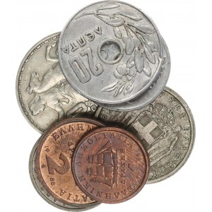 Řecko, Paul I. (1947-1964), 10, 20 Lepta 1, 2 Drachmai 1954; +1, 2 Drachmai 1988; +20 Drachma
