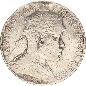 Etiopia, Menelik II. (1889-1913), 1 giu EE 1892 (1899 d.C.) KM 19 27,851 g, traccia di un occhio