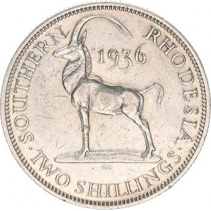 Jižní Rhodesie, 2 Shillings 1936 Ag 925 KM 4, nep. rys.