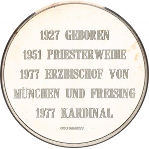 Religious medals, Germany - Joseph Cardinal Ratzinger 1977, bust slightly right, op