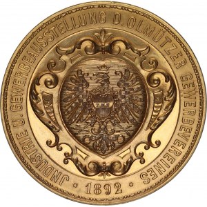 Olomouc, Esposizione Industriale e Commerciale 1892, aquila in cartiglio decorato