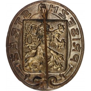 Hunting medals and badges, Oath Guard (after 1918) lion on shield, white metal 57x65 mm