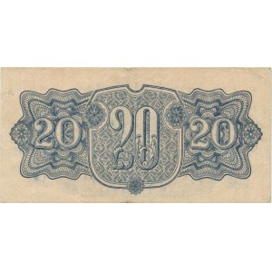 ČSR-Poukázky pro osvobozené území, 1944-1945, 20 K 1944 sér. KH číslovač 8 Baj. 58b neperf.