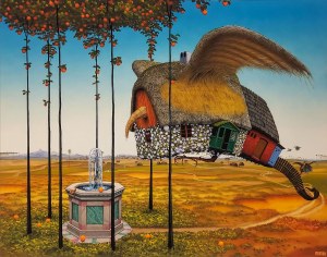 Jacek Yerka (ur. 1952), Domek Przy Źródle, (edycja 1/50), 2007