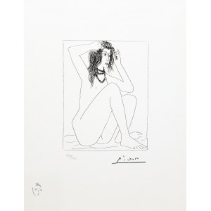 Pablo Picasso (1881 - 1973), Nackte Frau, die sich mit Blumen krönt, Lithographie
