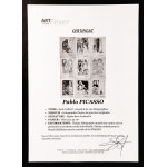 Pablo Picasso (1881 - 1973), litografia, Umierajúci Minotaurus a súcitná mladá žena
