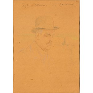 Jacek Malczewski (1854 - 1929), Porträt von Mieczysław Gąsecki (Skizze), 1920