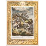 Bernard PICART (1673-1733), Giganci próbujący wspiąć się do Nieba, Scena mitologiczna, 1731