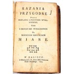 HORSKÁ - DOBRODRUŽNÁ KÁZÁNÍ. Kalisz 1784.