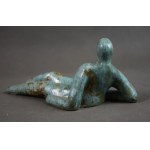 Rzeźba Leżąca naga kobieta, AN, sygnowana