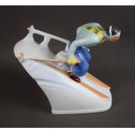 Figura Narciarz, proj. J. Szewczyk, Ćmielów, lata 30/40-te.