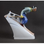 Figura Narciarz, proj. J. Szewczyk, Ćmielów, lata 30/40-te.