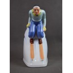 Figura Narciarz, proj. J. Szewczyk, Ćmielów, lata 30/40-te.