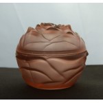 Puzdro „Róża”, Huta Zawiercie, Sygnowane, lata 30-te.