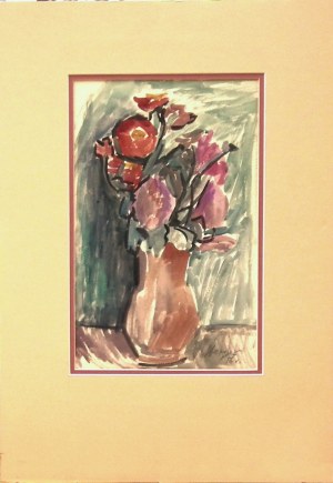 Barbara Steyer (1925-1988)Kwiaty w wazonie,1956