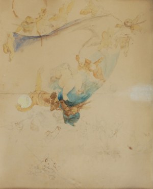Jacek MALCZEWSKI (1854-1929), Kompozycja alegoryczna - studium malowidła sklepienia (?)