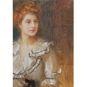 Teodor AXENTOWICZ (1859-1938), Portret młodej kobiety
